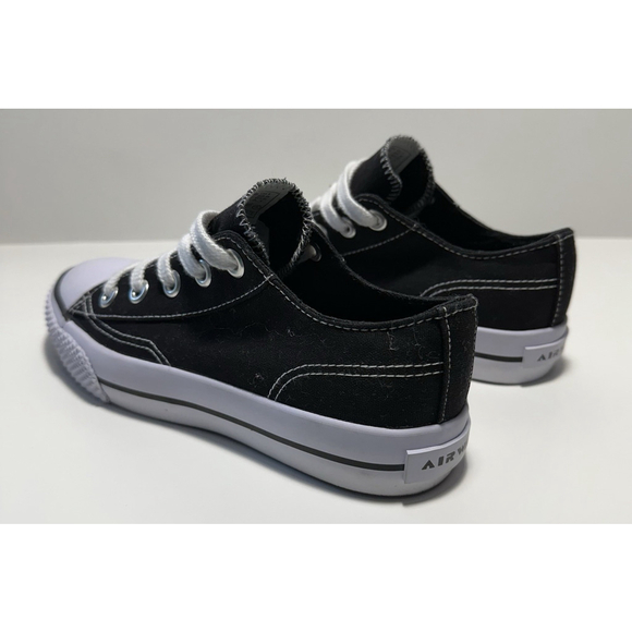 Airwalk Legacee Black & White Canvas Sneakers Lightweight Womens Size 5 New - Picture 2 of 10